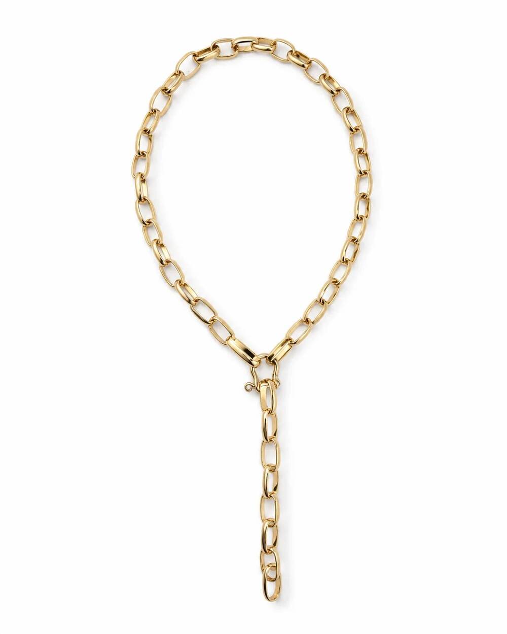 NEW EKLEXIC women's caroline lariat necklace in gold